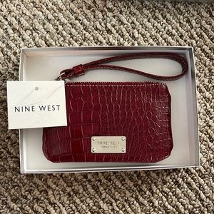 Nine West red wristlet